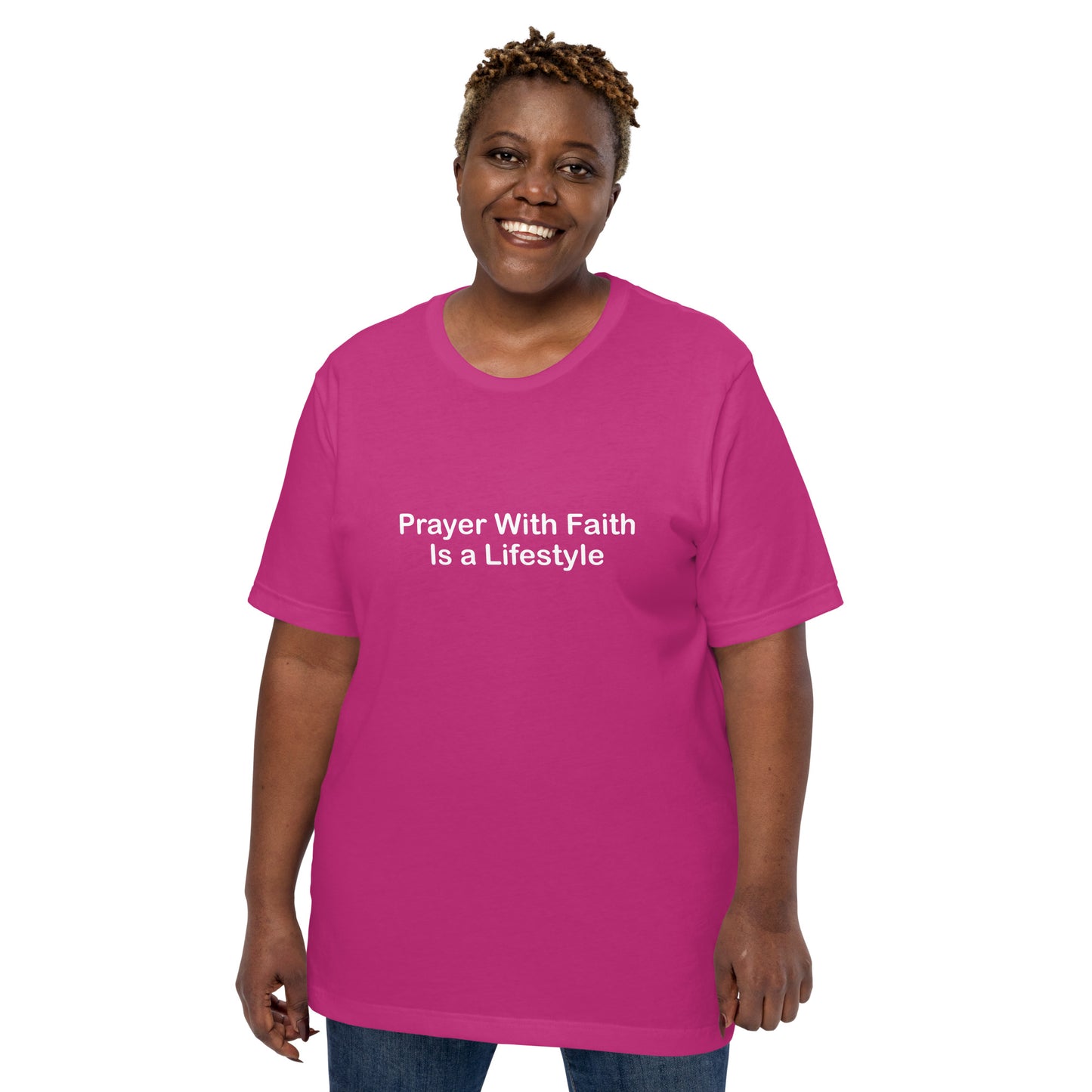 Prayer With Faith Is A Lifestyle T-Shirt White Lettering