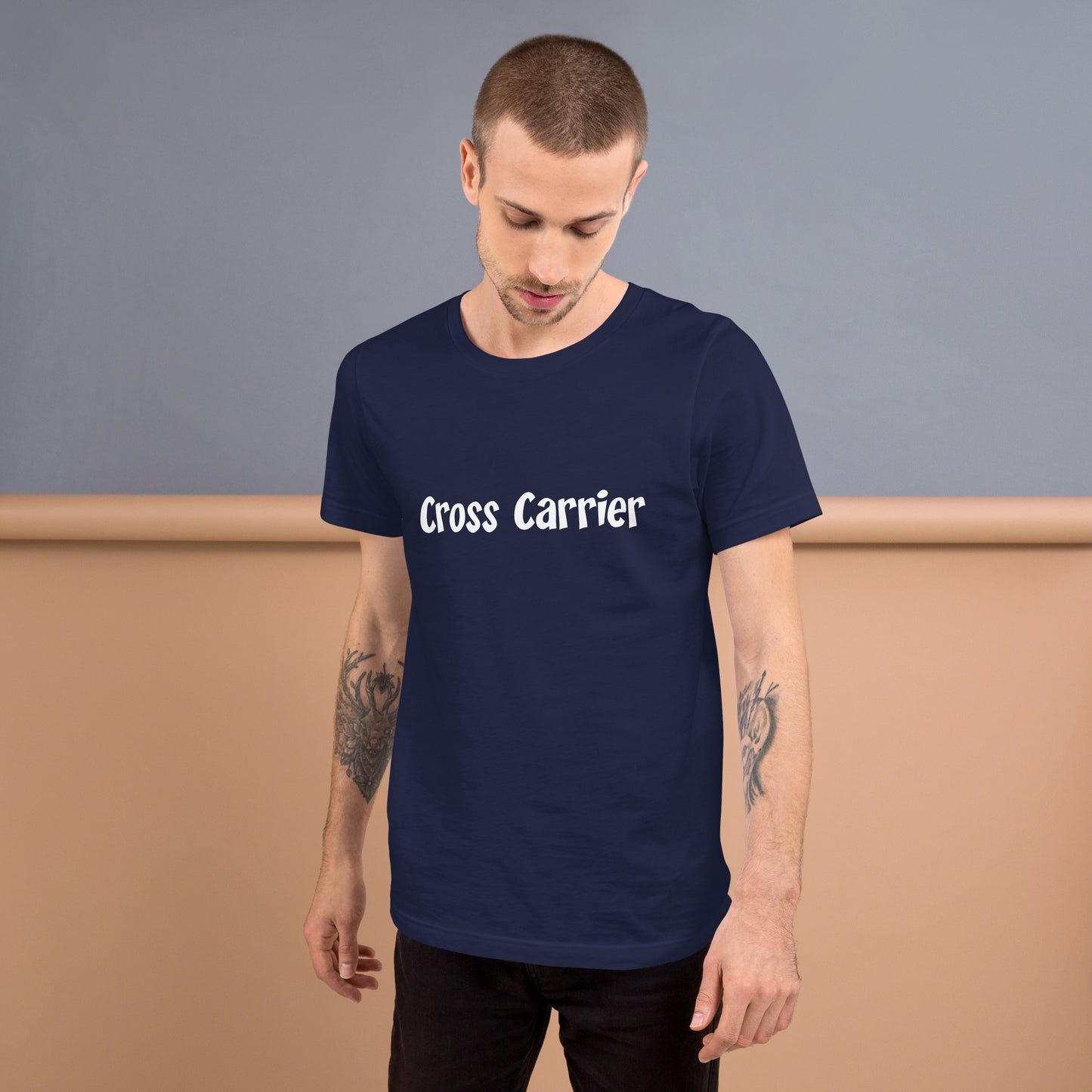 Cross Carrier T-Shirt White Lettering