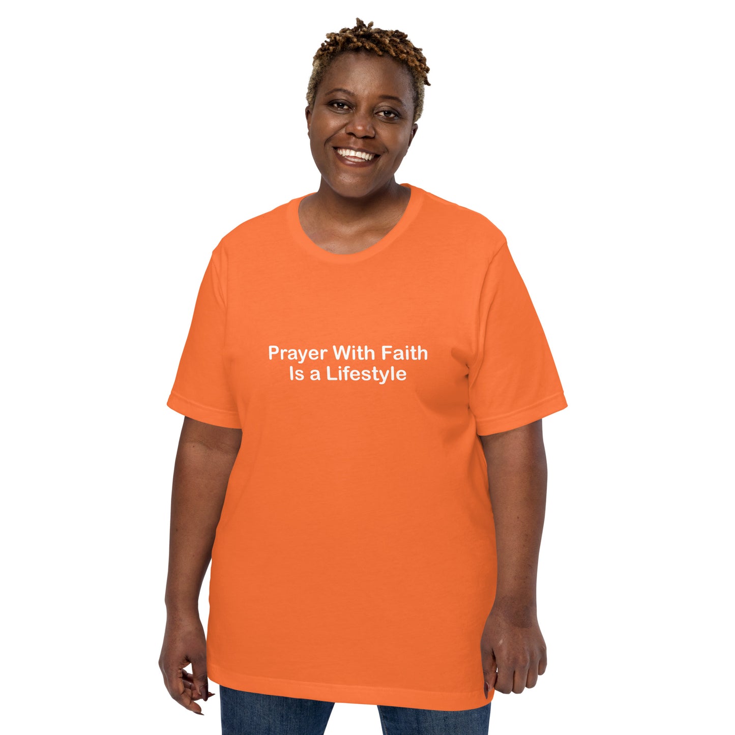 Prayer With Faith Is A Lifestyle T-Shirt White Lettering