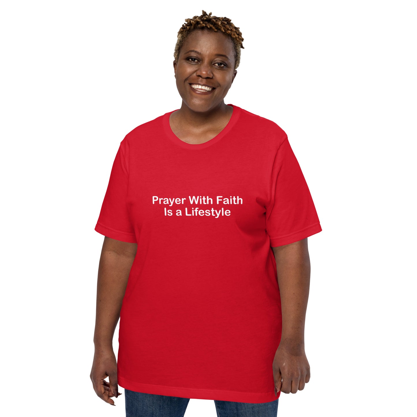 Prayer With Faith Is A Lifestyle T-Shirt White Lettering